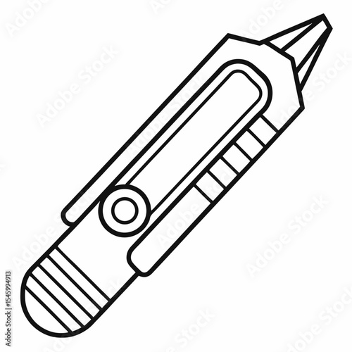Outline illustration of a utility knife for precision cutting