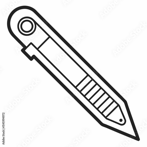 Outline illustration of a utility knife for precision cutting