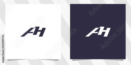 letter ah ha logo design vector