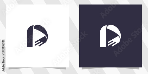 letter p logo design vector