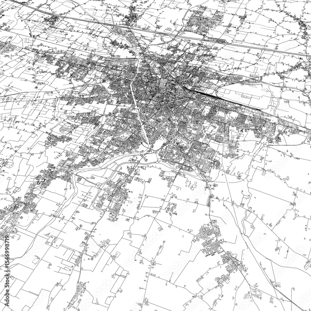 Naklejka premium 3D illustration of city and urban in Reggio Emilia Italy