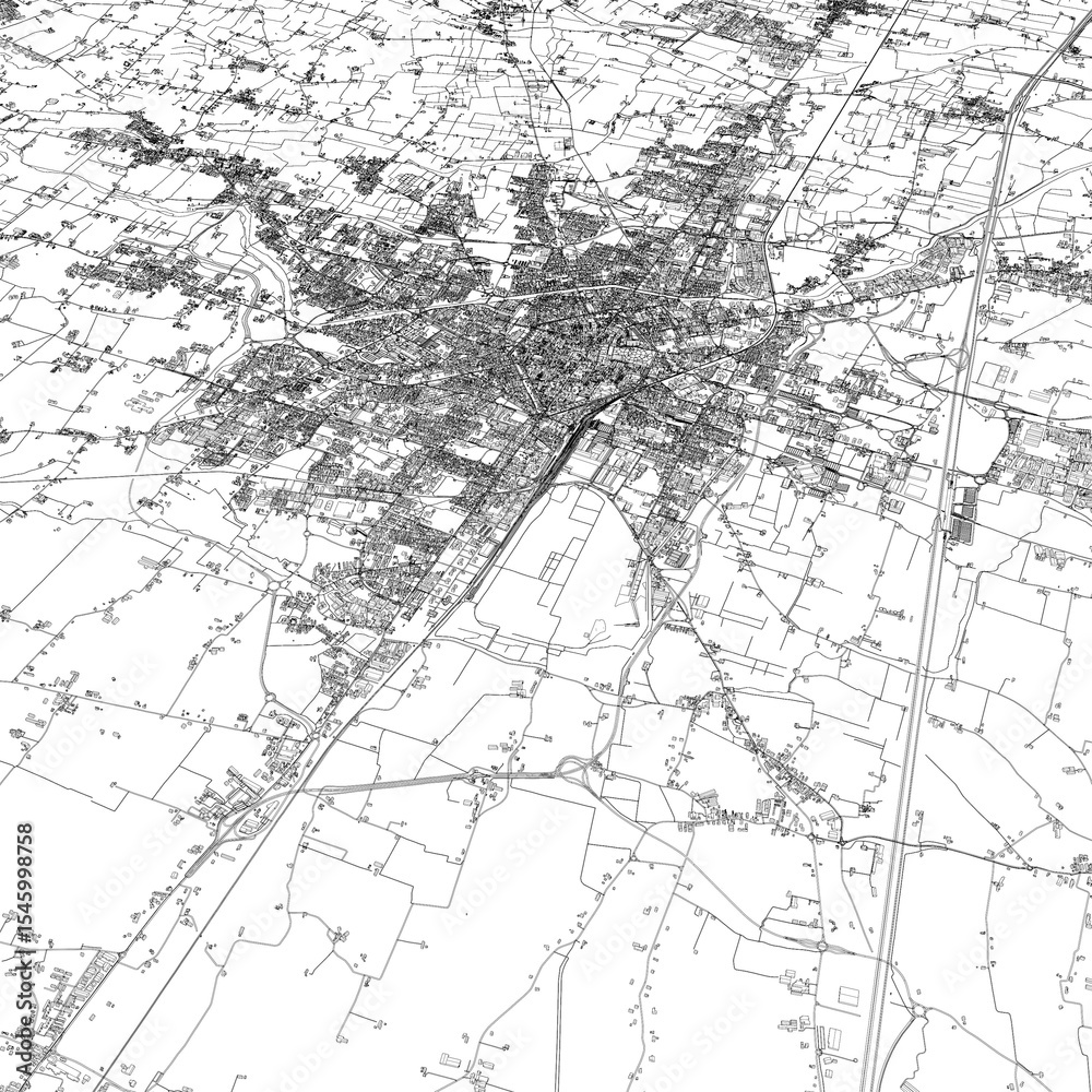 Fototapeta premium 3D illustration of city and urban in Reggio Emilia Italy