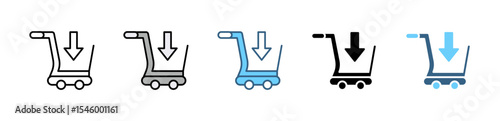 E-COMMERCE icon with multiple style