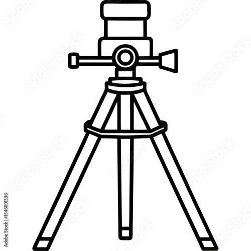 Survey tripod icon a detailed vector illustration of a surveying tripod for engineering construction and mapping projects