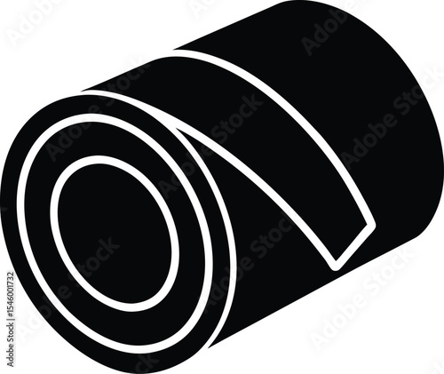 Bandage roll vector silhouette
