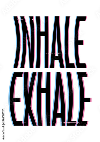 INHALE EXHALE VEC TOR ART POSTER
