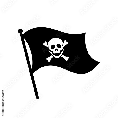 The Jolly Roger Pirate Flag Symbol with Skull Design for Thematic Decor