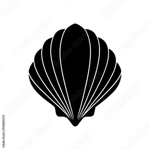 An Isolated Seashell Specimen Vector Graphic for Marine and Beach Designs