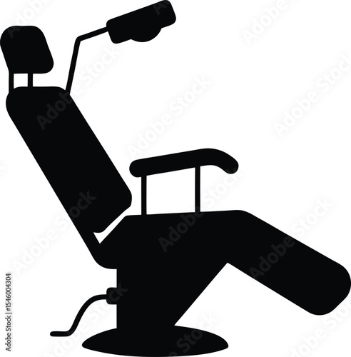 Dental chair vector silhouette