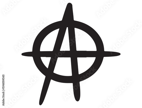 ANARCHY SYMBOL SILHOUETTE