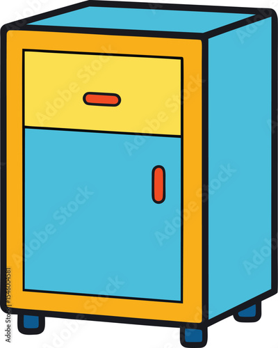 office storage cabinet on white background