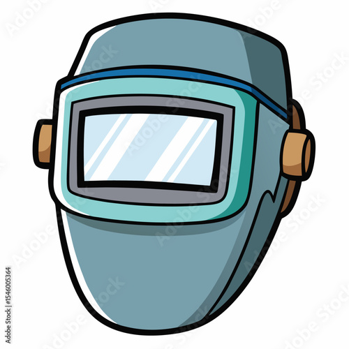 Realistic welding mask design detailed face shield with glass pane for industrial safety graphics
