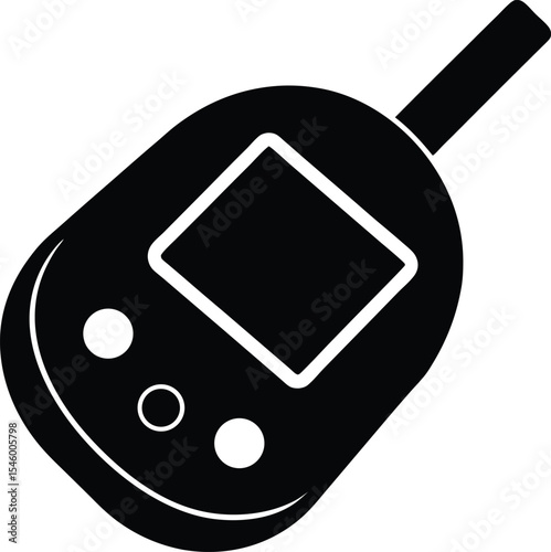 Glucose meter vector silhouette
