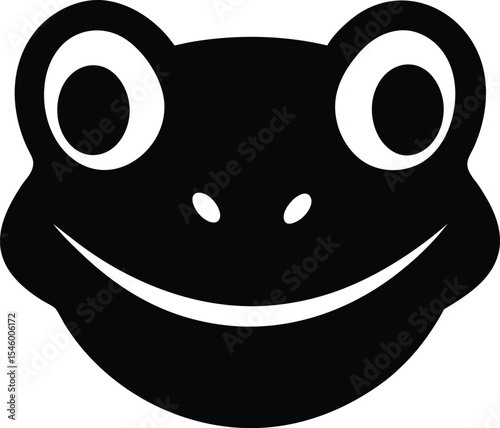 silhouette frog head logo
