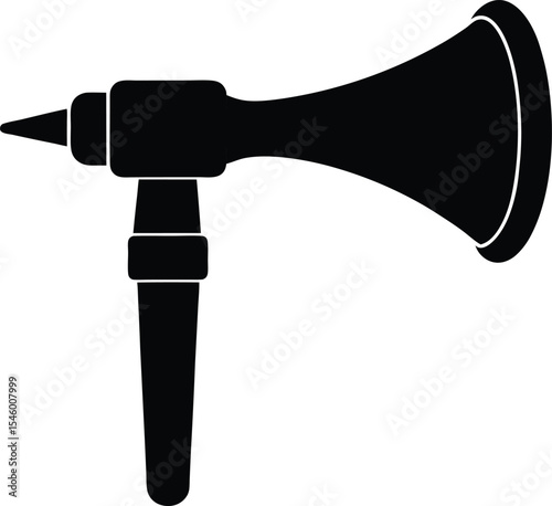Otoscope medical tool vector silhouette