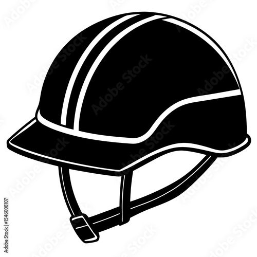 Isolated safety helmet with internal structure detailed vector illustration