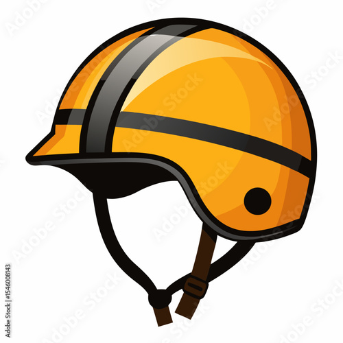 Isolated safety helmet with internal structure detailed vector illustration