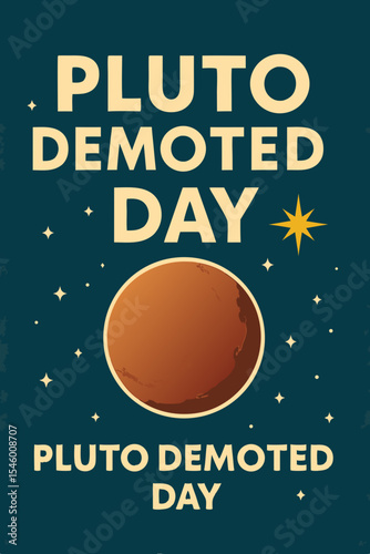Pluto demoted day space illustration