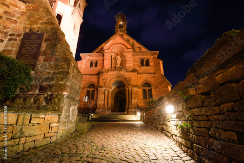 Eguisteim Church at dusk