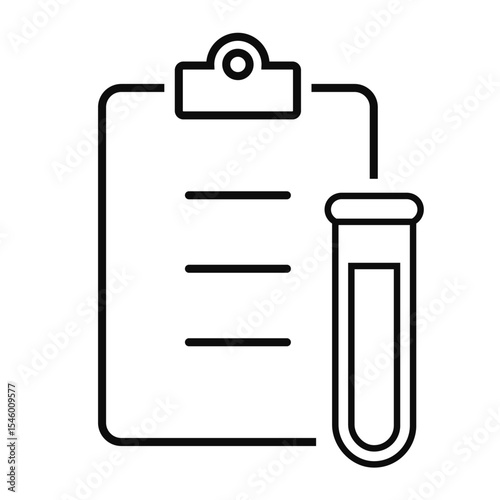 Medical test results vector icon