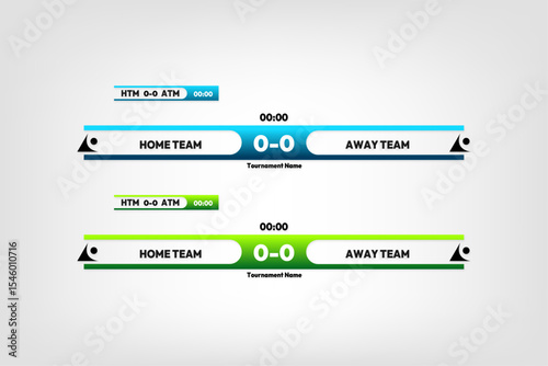 sports banner for broadcasting a football game for keeping score of a match tv banner