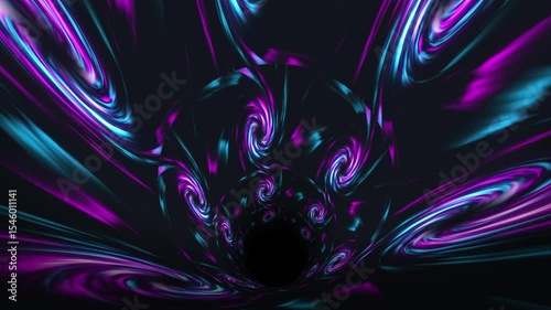 Abstract purple fractal design with glowing lines and dynamic blue and pink energy, perfect for futuristic art wallpapers