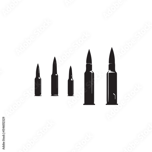 bullets isolated on white background