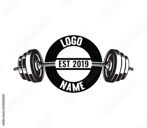 Barbell Fitness Logo with Established Year