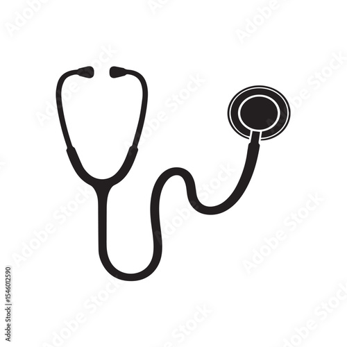 stethoscope on white background