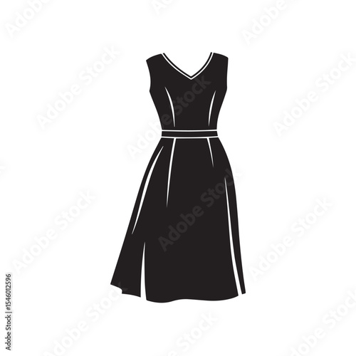 vector illustration of a wedding dress