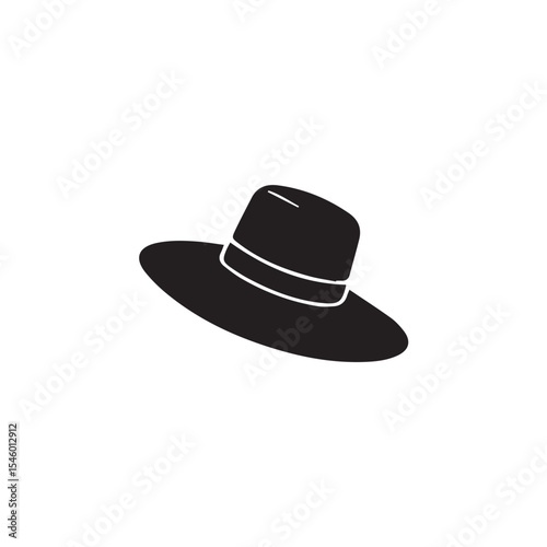black hat isolated on white background