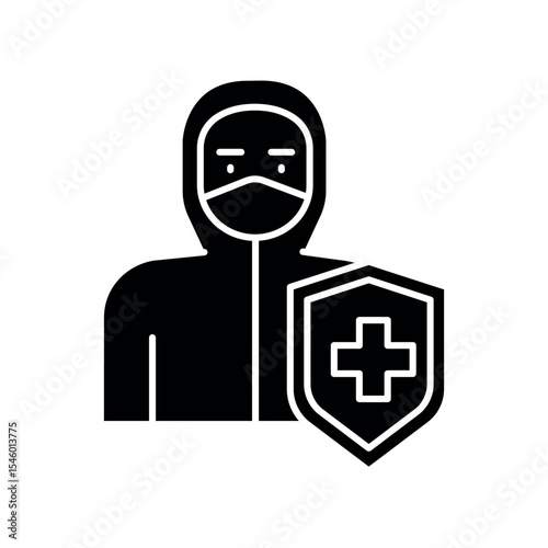 Biosafety black flat icon for digital and print projects.