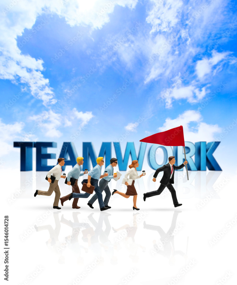 Obraz premium Business Teamwork, Miniature model figures