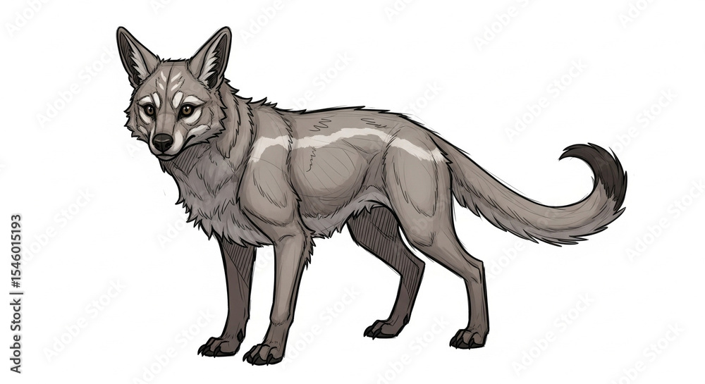 Fototapeta premium vector illustration of wolf