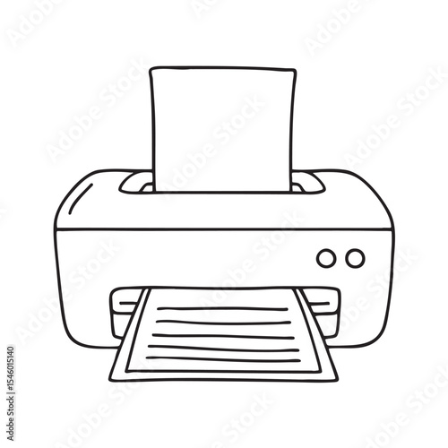 A printer ejecting a sheet for job application