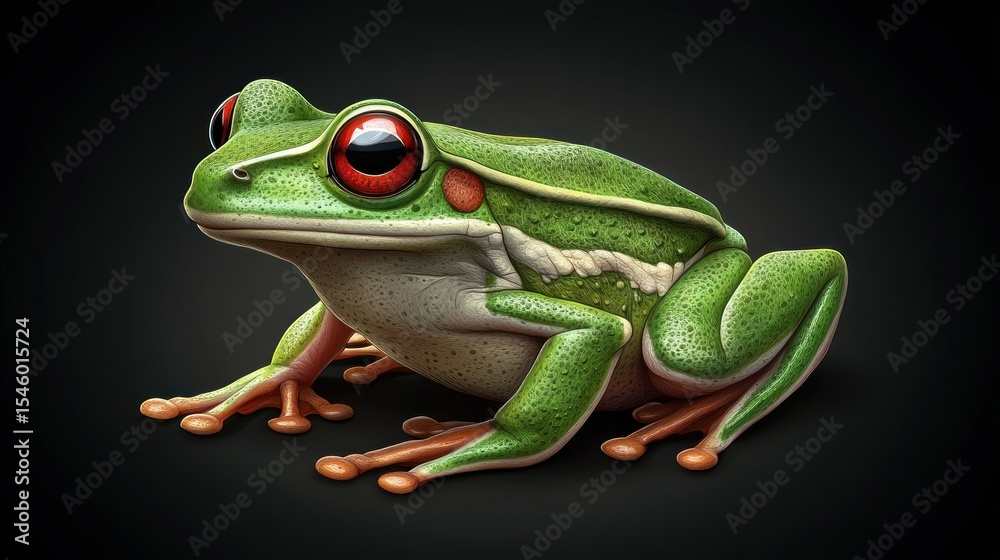 Obraz premium Red-Eyed Tree Frog Portrait