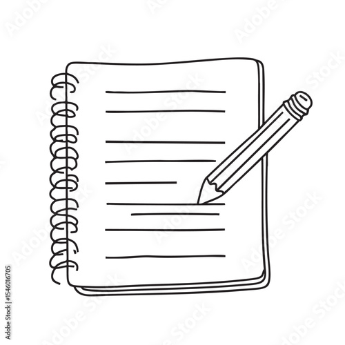 A graphite mark erased halfway across a notebook sheet