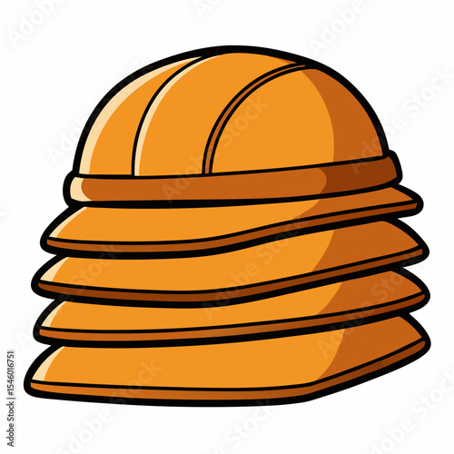 Stack of construction hard hats safety helmet pile illustration