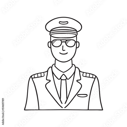 A pilot outfit complete with sunglasses laid out