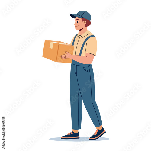 Delivery Person Carrying Package