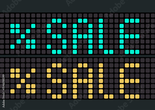 An eye-catching LED sign that spells out "SALE" with a percent symbol. Ideal for marketing, promotions, discounts, or e-commerce campaigns with a modern pixel-art aesthetic.