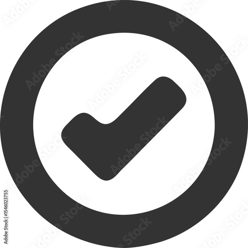 Check Mark Icon: An elegant, simple, and symbolic check mark icon, representing approval, confirmation, and validation, designed with a clean aesthetic and optimal user experience.