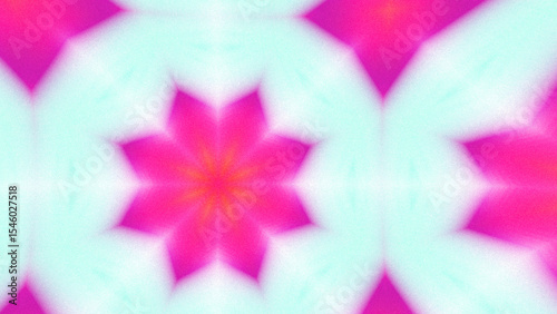 Abstract Radiant Burst with Soft Grain Texture, Symmetrical Glow Pattern in Psychedelic Style, Radiating Circular Abstract with Subtle Noise, Kaleidoscopic Starburst with Gradient Flow