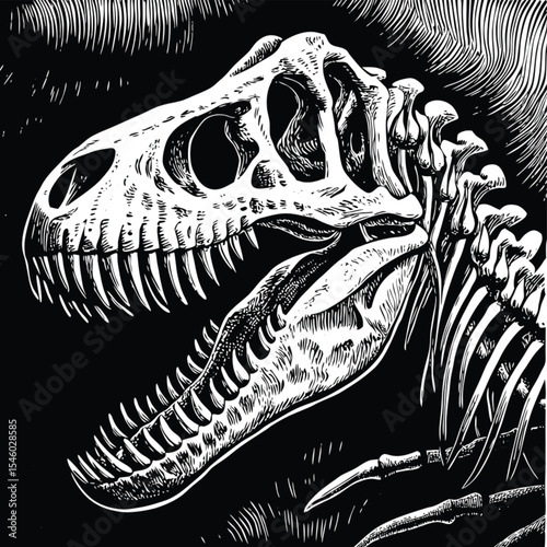 A hand-drawn vector illustration of a crocodile, a dinosaur, or a dragon, perfect for vintage animal or nature-inspired art and design
