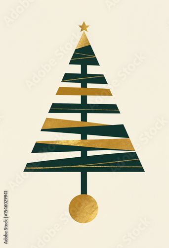 minimalist green and gold c...