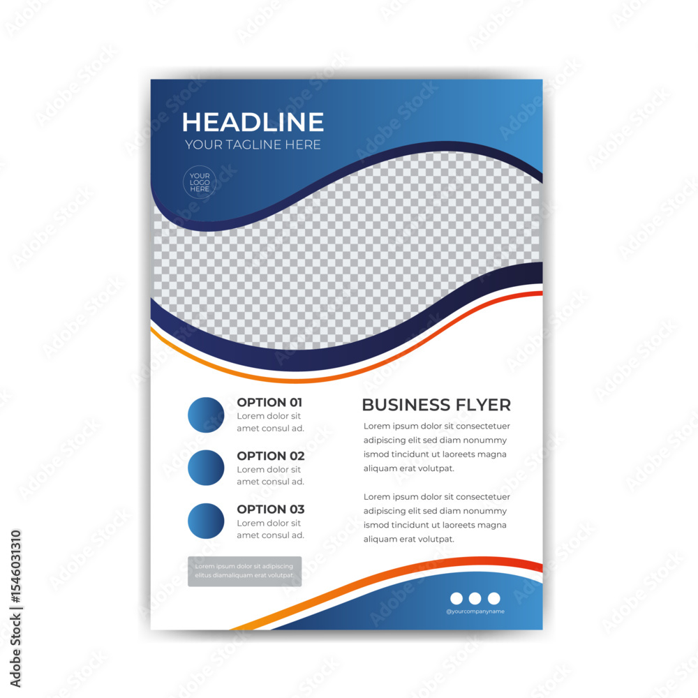 a4 flyer template, modern business flyer template, abstract business flyer and creative design, IT company flyer and editable vector template design