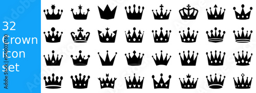 Crown Icon – Royalty and Luxury Symbol in Modern Vector Design