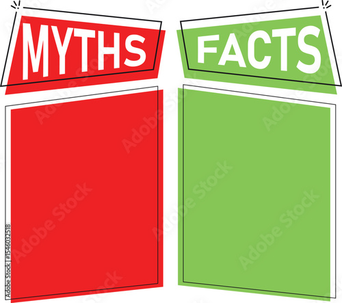 Myths vs Facts Checklist Concept – Comparison Template with Text Space