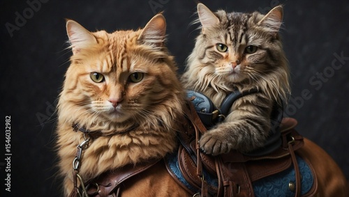 Confident Cat Rides Horse With Style
