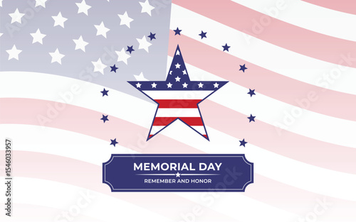 Celebrating Memorial Day. Independence Day USA concept. Vector illustration
